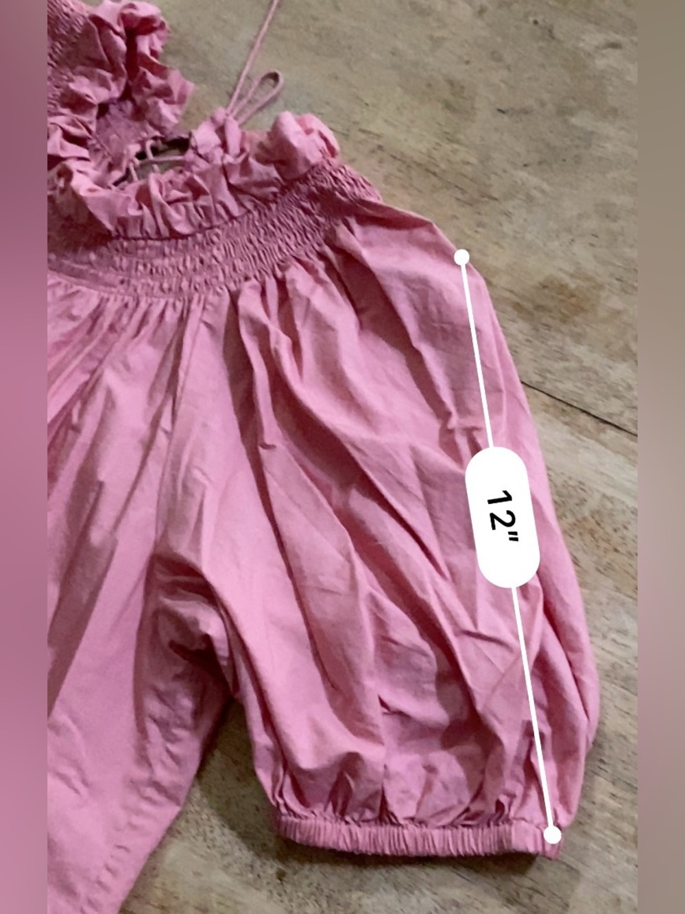 J Crew Women’s Sz XL Pink Smocked Neck Puff-Sleeve Cotton Poplin Top - Picture 16 of 17